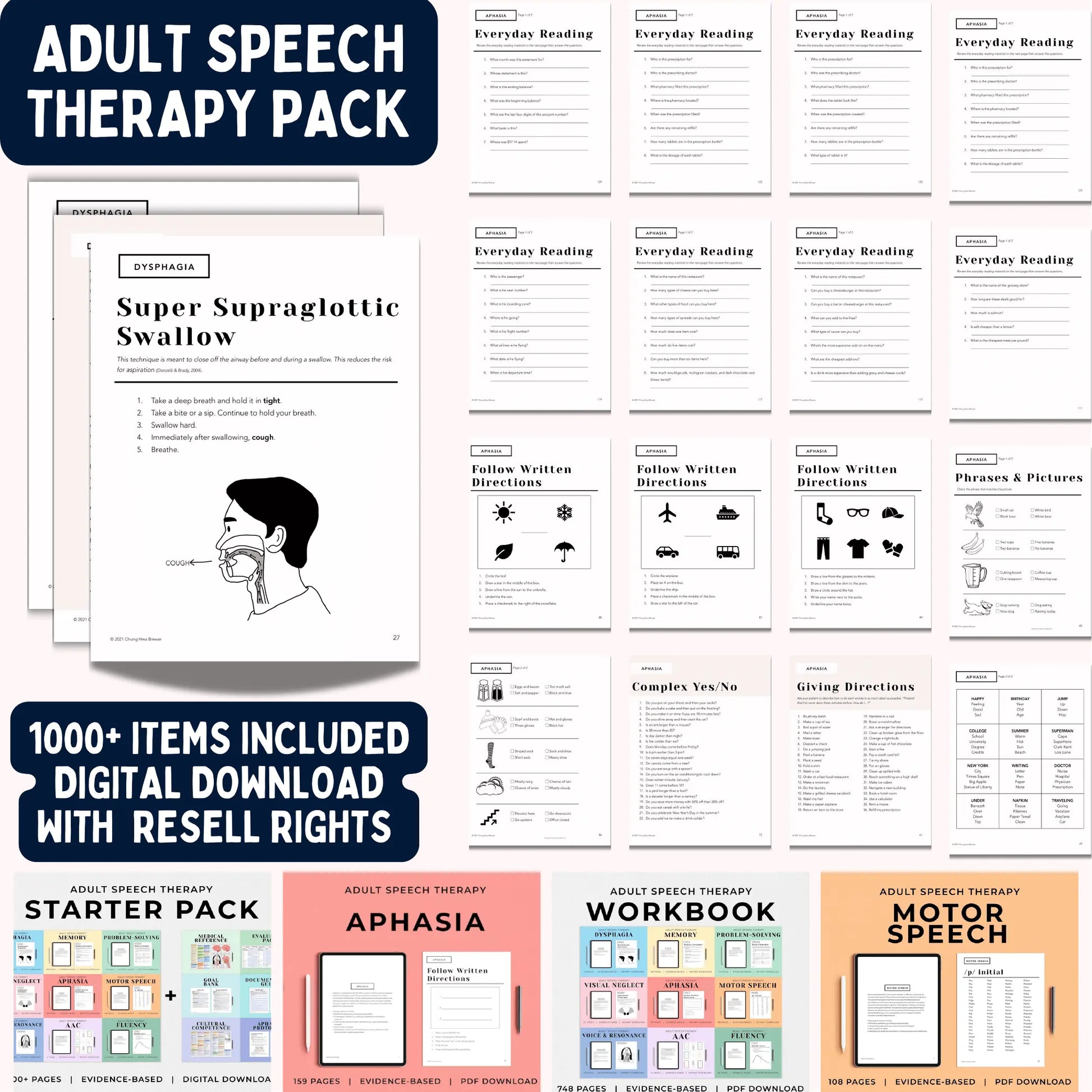 Adult Speech Therapy Pack MasterResellrightss