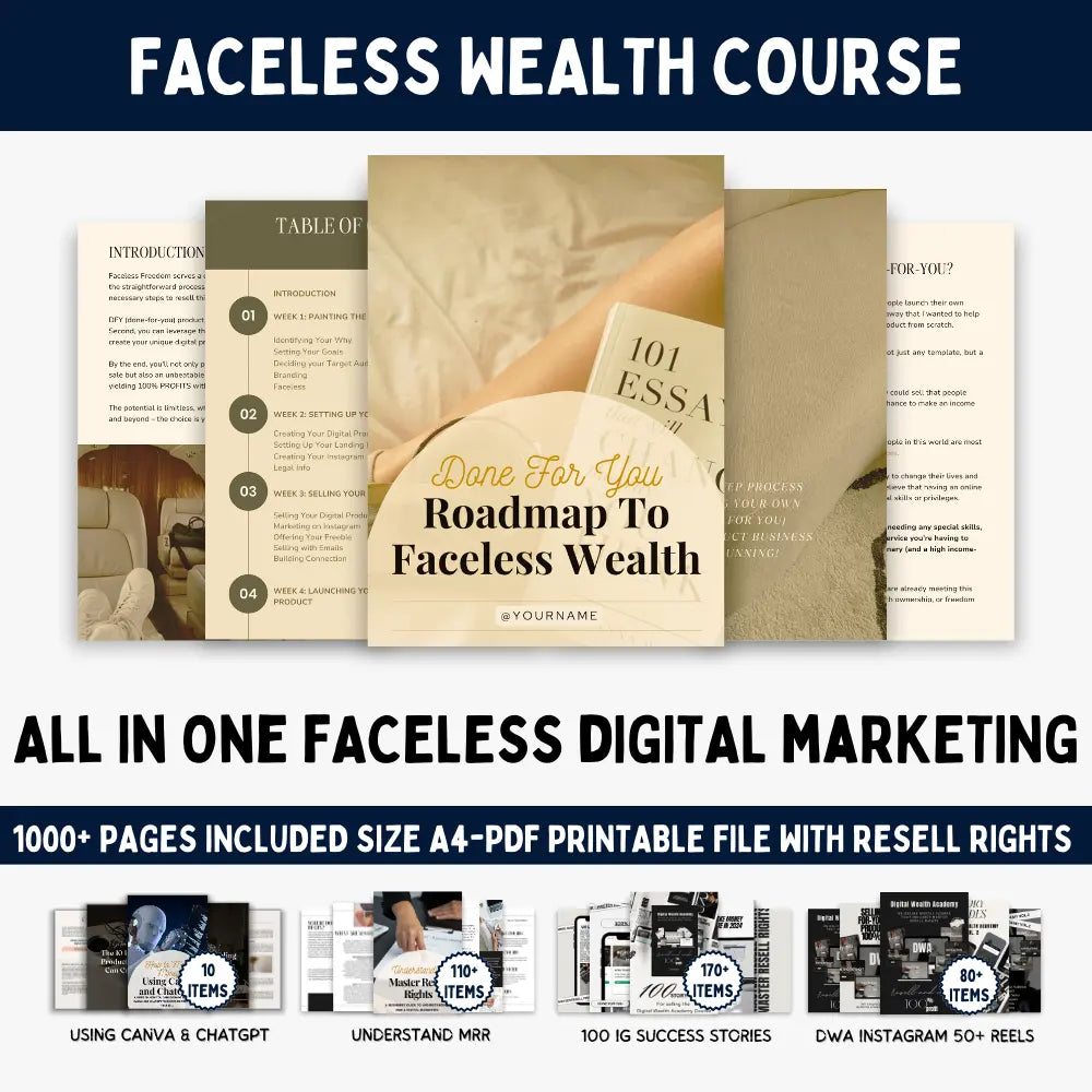 Faceless Digital Course MasterResellrightss