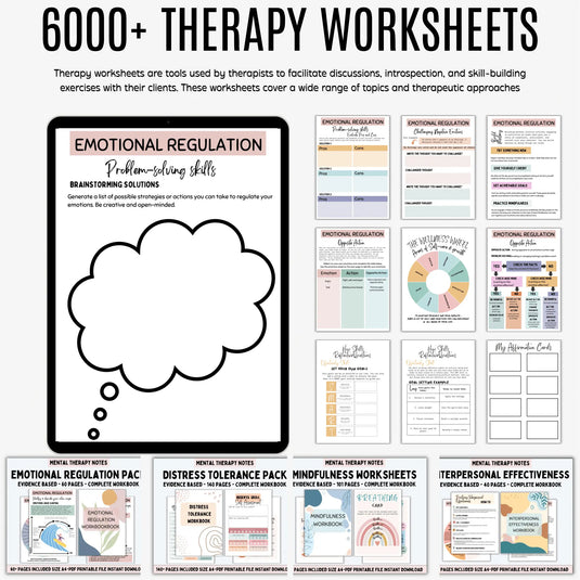 Therapy Worksheets MasterResellrightss