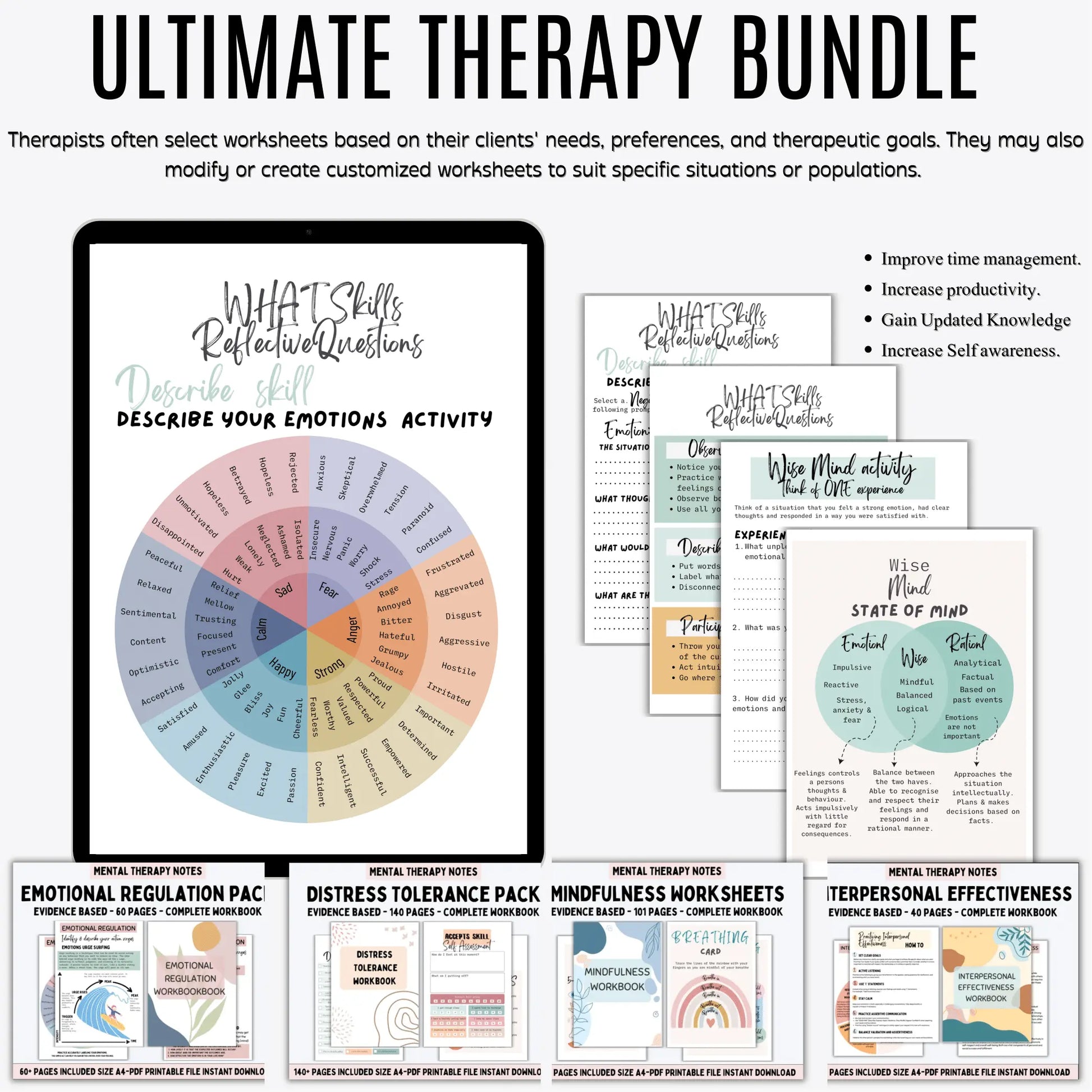 Therapy Worksheets MasterResellrightss