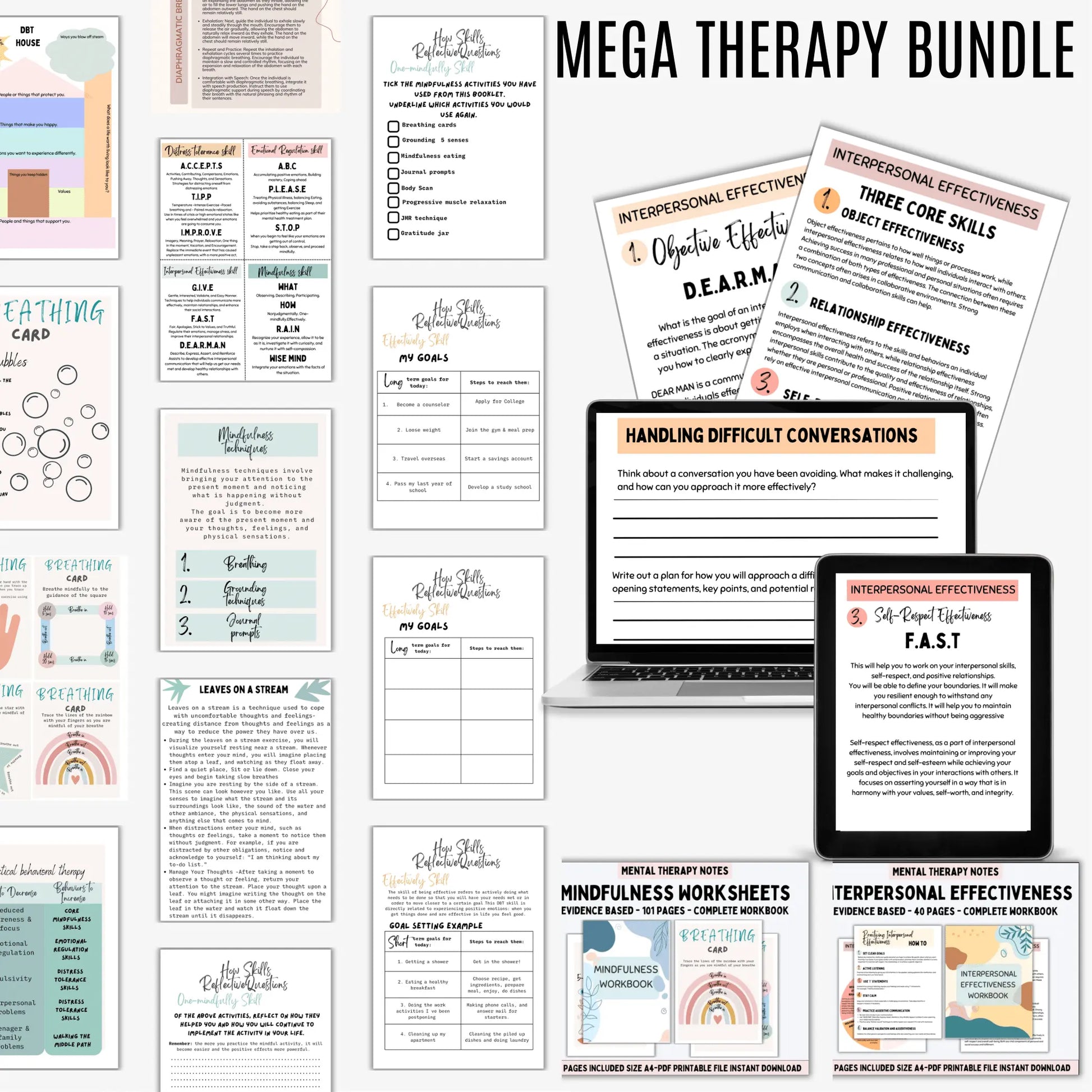 Therapy Worksheets MasterResellrightss